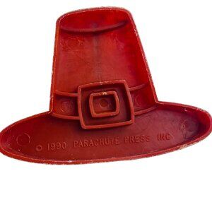 Pilgrim Hat Imprint Cookie Cutter Thanksgiving Decor vintage 1990 Parachute Pres